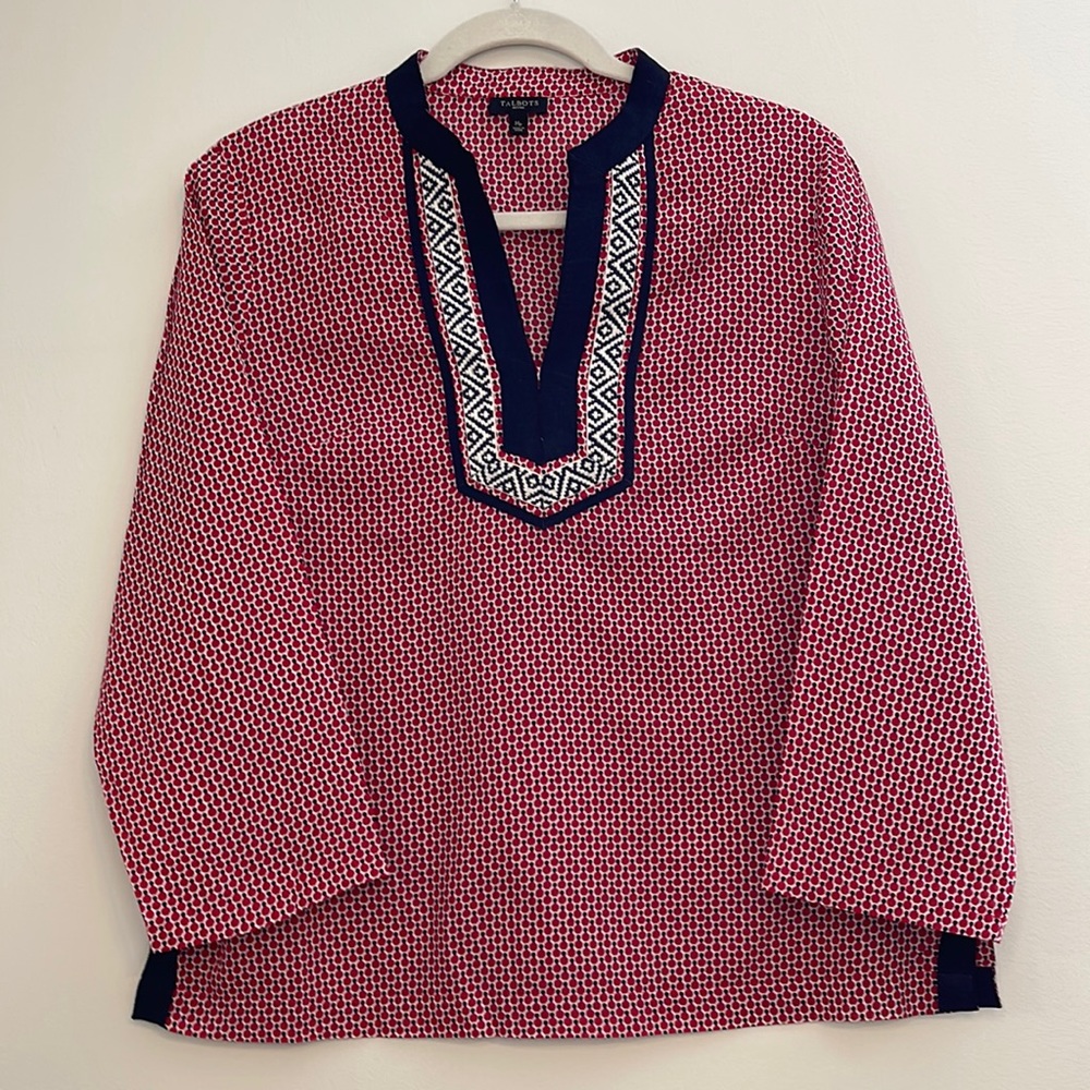 TALBOTS v-neck popover tunic